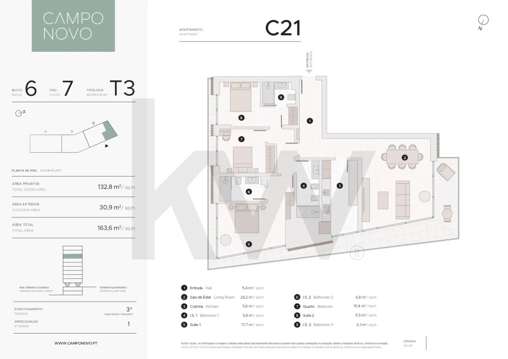 Apartamento T3 para Venda em Alvalade Foto 20