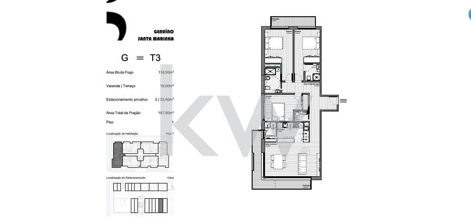Apartamento T3 para Venda em Santa Marinha e São Pedro da Afurada Foto 12