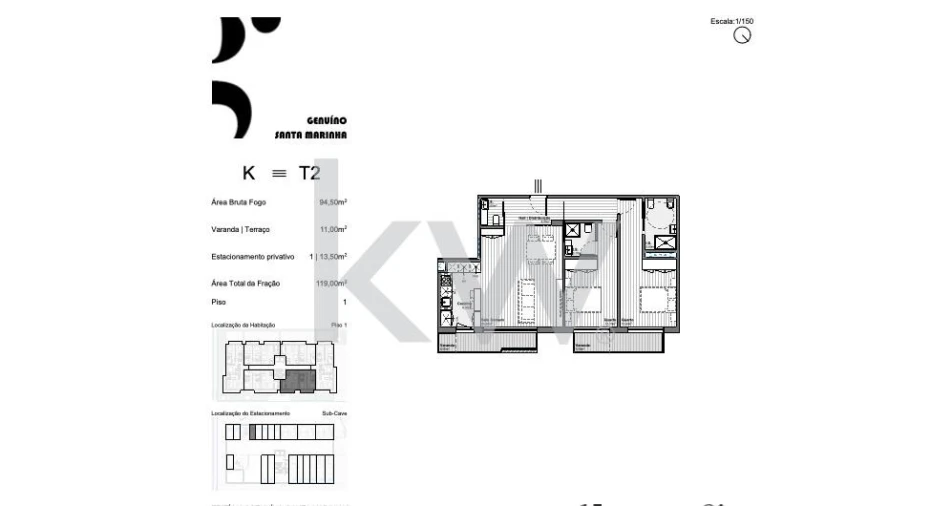 Apartamento T3 para Venda em Santa Marinha e São Pedro da Afurada Foto 21