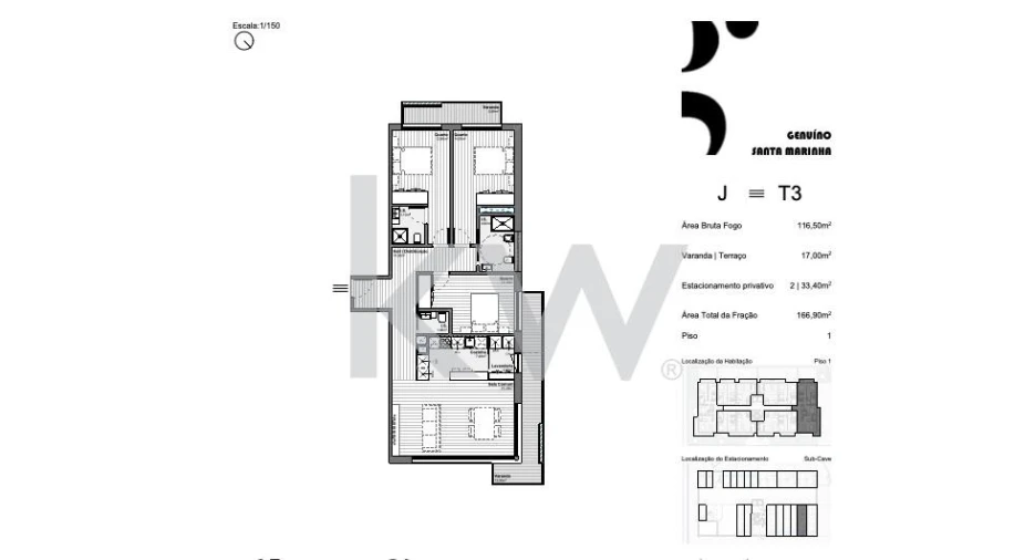 Apartamento T3 para Venda em Santa Marinha e São Pedro da Afurada Foto 20