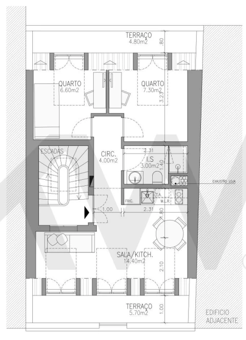 Apartamento T2 para Venda em São Vicente