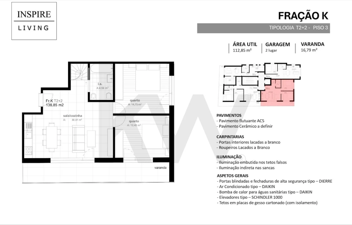 Apartamento T2 para Venda em Viseu Foto 10