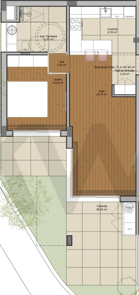 Apartamento T1 para Venda em São Martinho