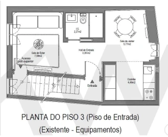 Apartamento T1 para Venda em Santa Maria Maior