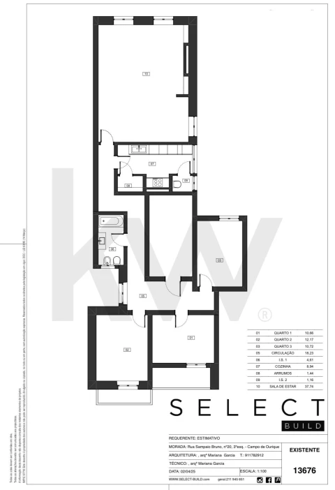 Apartamento T3 para Venda em Campo de Ourique