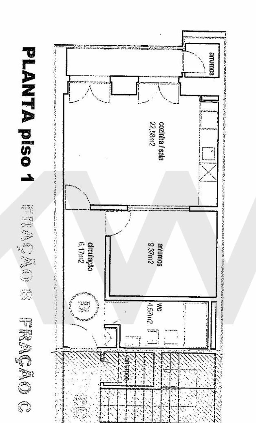 Apartamento T1 para Venda em Cedofeita, Santo Ildefonso, Sé, Miragaia, São Nicolau e Vitória Planta 1