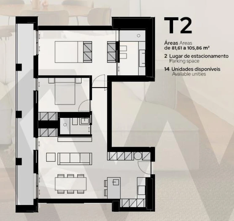 Apartamento T2 para Venda em Requeixo, Nossa Senhora de Fátima e Nariz Foto 15