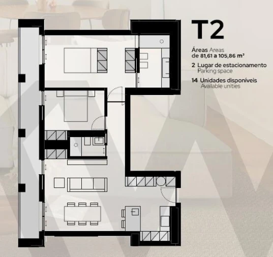 Apartamento T2 para Venda em Requeixo, Nossa Senhora de Fátima e Nariz Foto 15