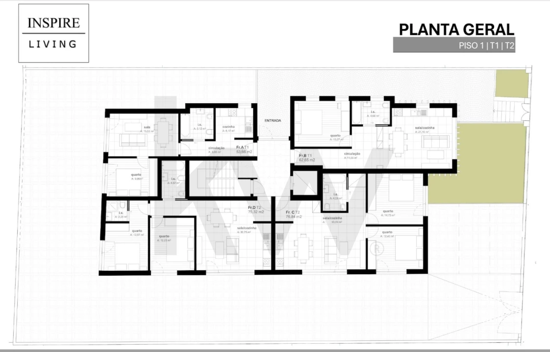 Apartamento T1 para Venda em Viseu Foto 9