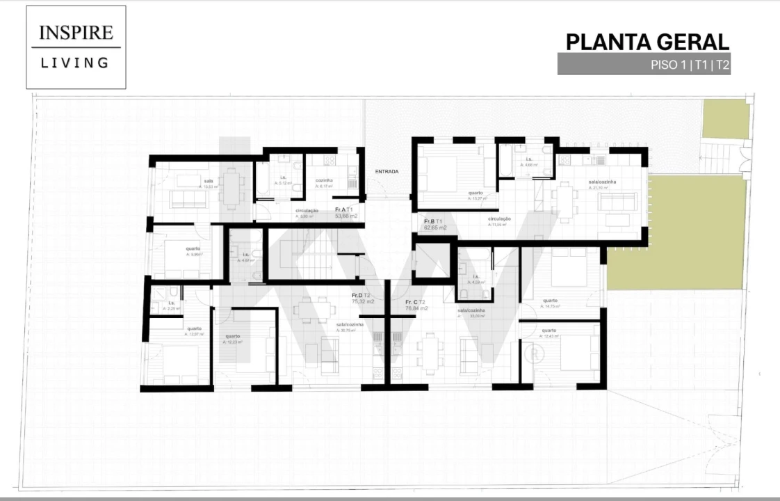 Apartamento T2 para Venda em Viseu Foto 11