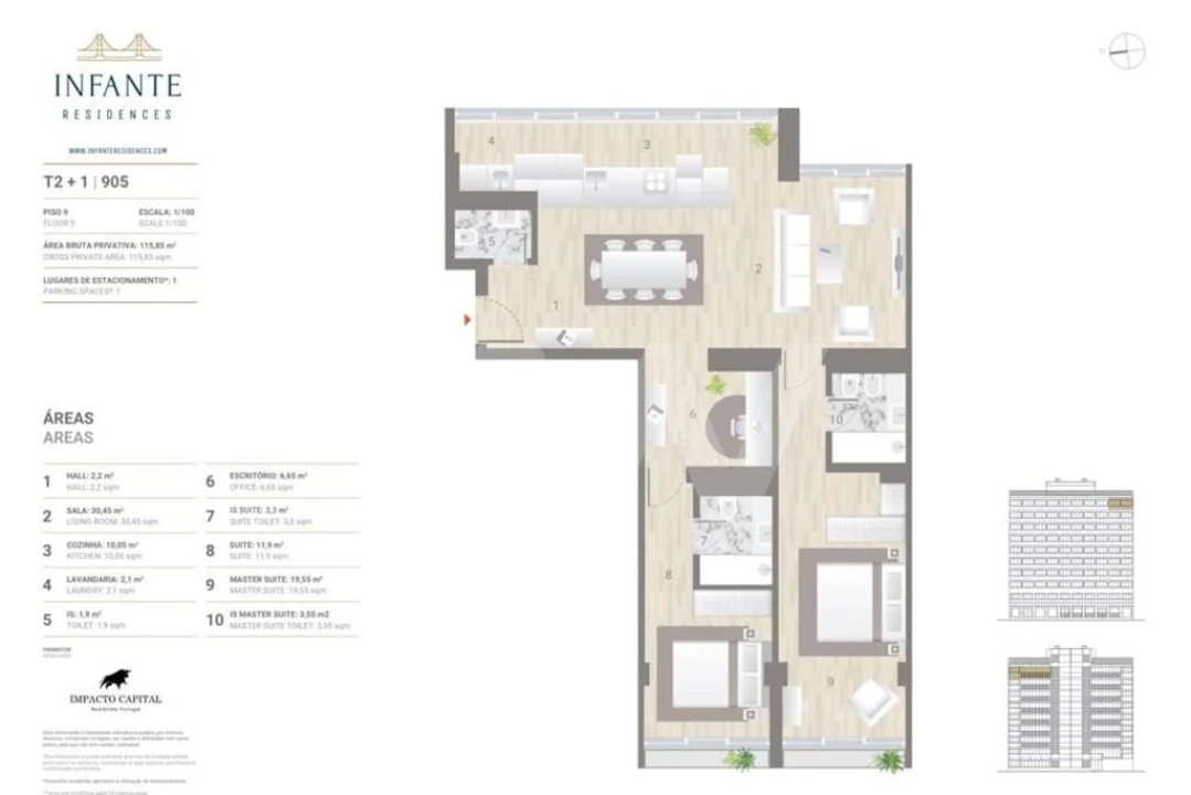 Apartamento T2 para Venda em Estrela Foto 11