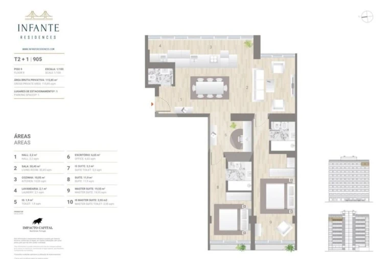 Apartamento T2 para Venda em Estrela Foto 11
