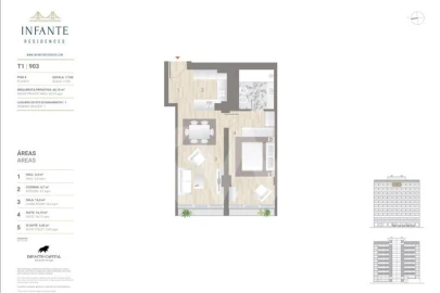 Apartamento T1 para Venda em Estrela