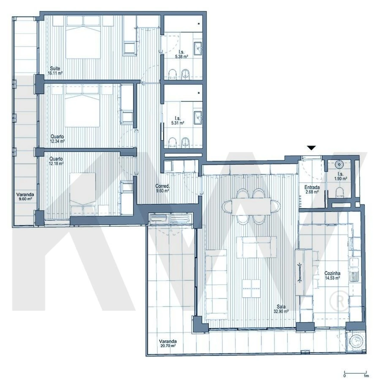 Apartamento T3 para Venda em Mafamude e Vilar do Paraíso Foto 30