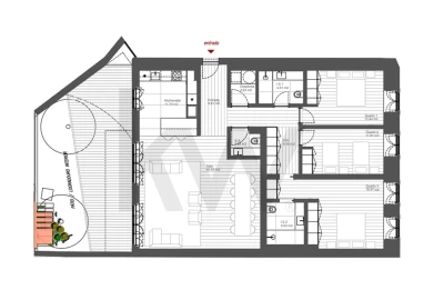 Apartamento T3 para Venda em Santo António