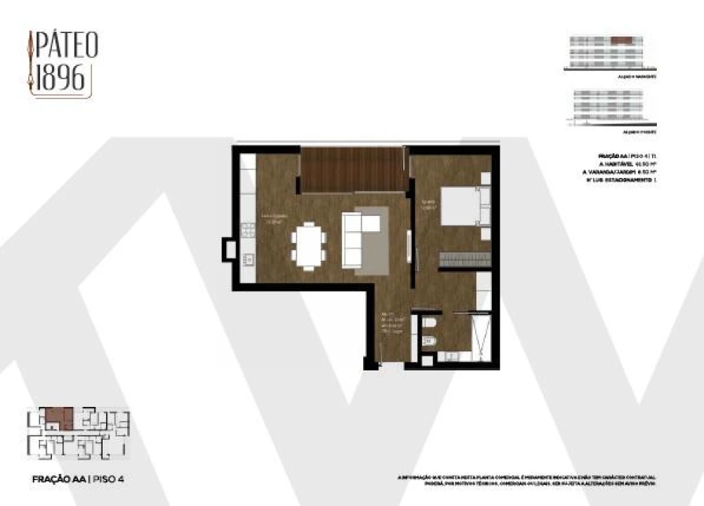 Apartamento T1 para Venda em São João da Madeira Foto 19