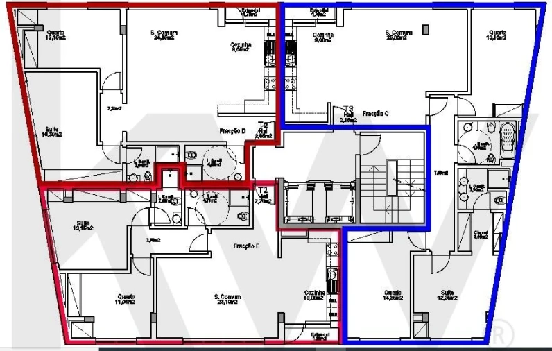Apartamento T3 para Venda em Rio de Mouro Planta 2