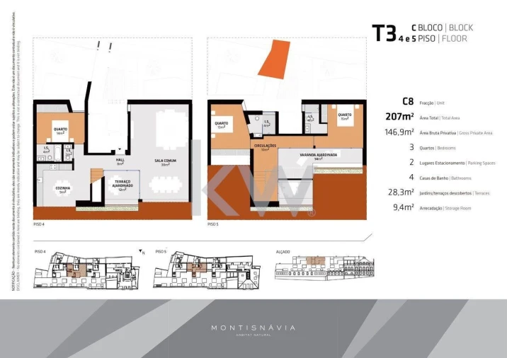 Apartamento T3 para Venda em Alcantara Planta 1