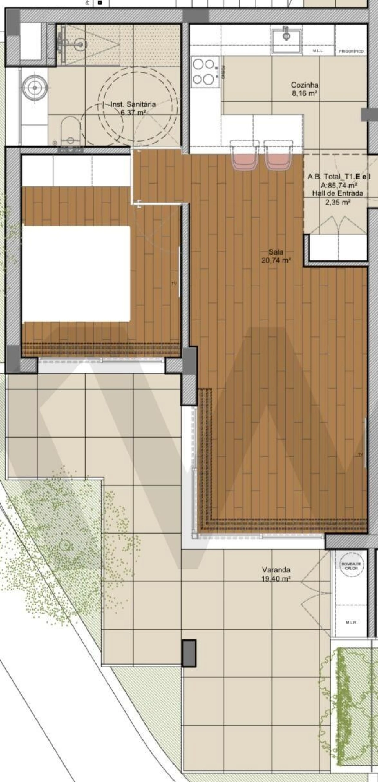 Apartamento T1 para Venda em São Martinho Foto 9