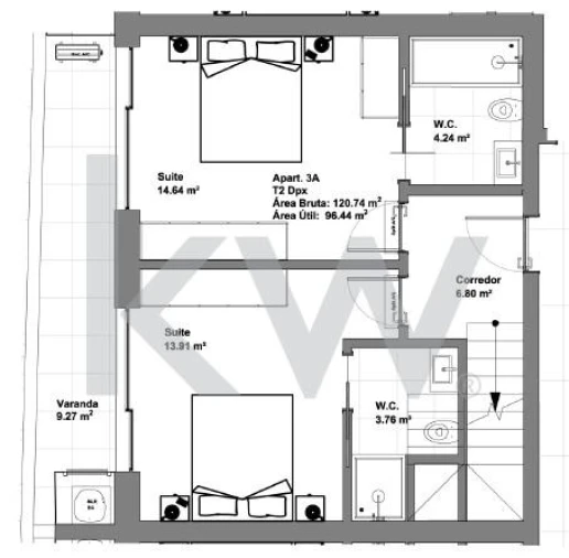 Apartamento T2 para Venda em Requeixo, Nossa Senhora de Fátima e Nariz Foto 7