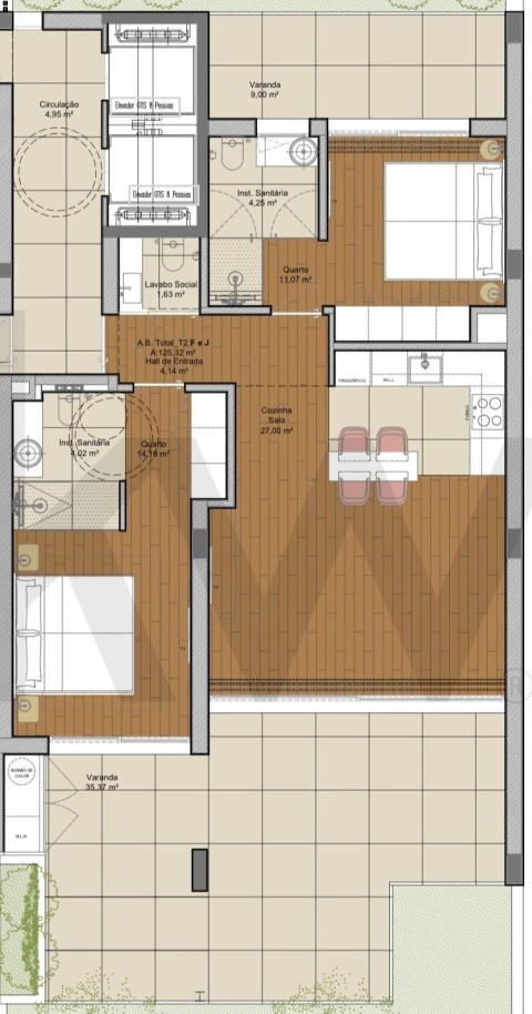 Apartamento T2 para Venda em São Martinho