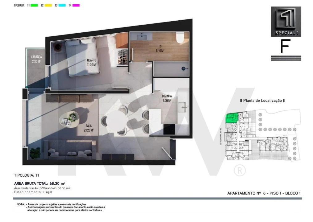 Apartamento T1 para Venda em Ribeira Brava Foto 13