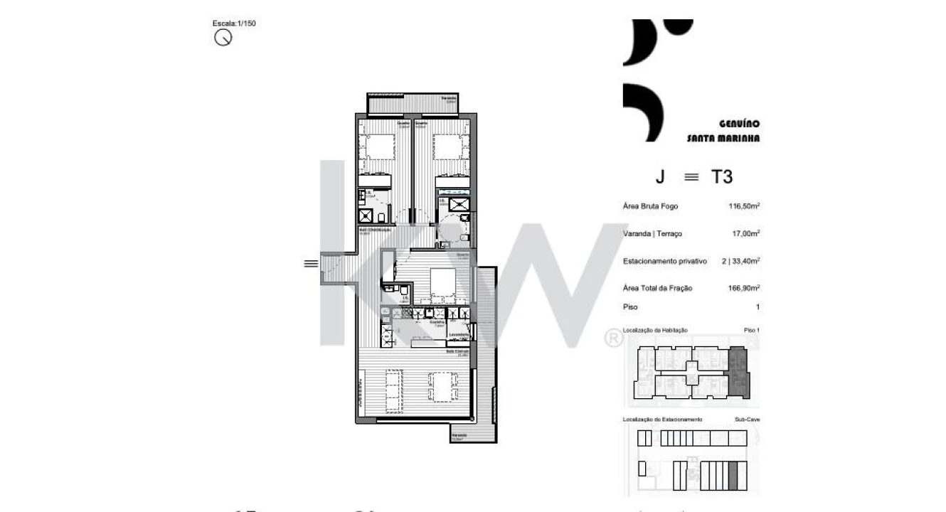 Apartamento T3 para Venda em Santa Marinha e São Pedro da Afurada Foto 20