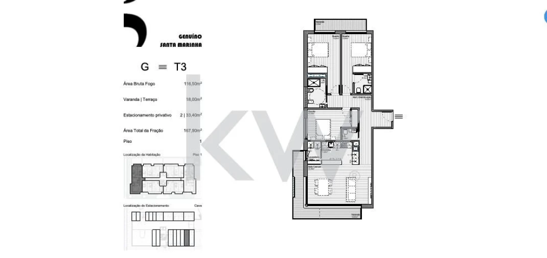 Apartamento T3 para Venda em Santa Marinha e São Pedro da Afurada Foto 12