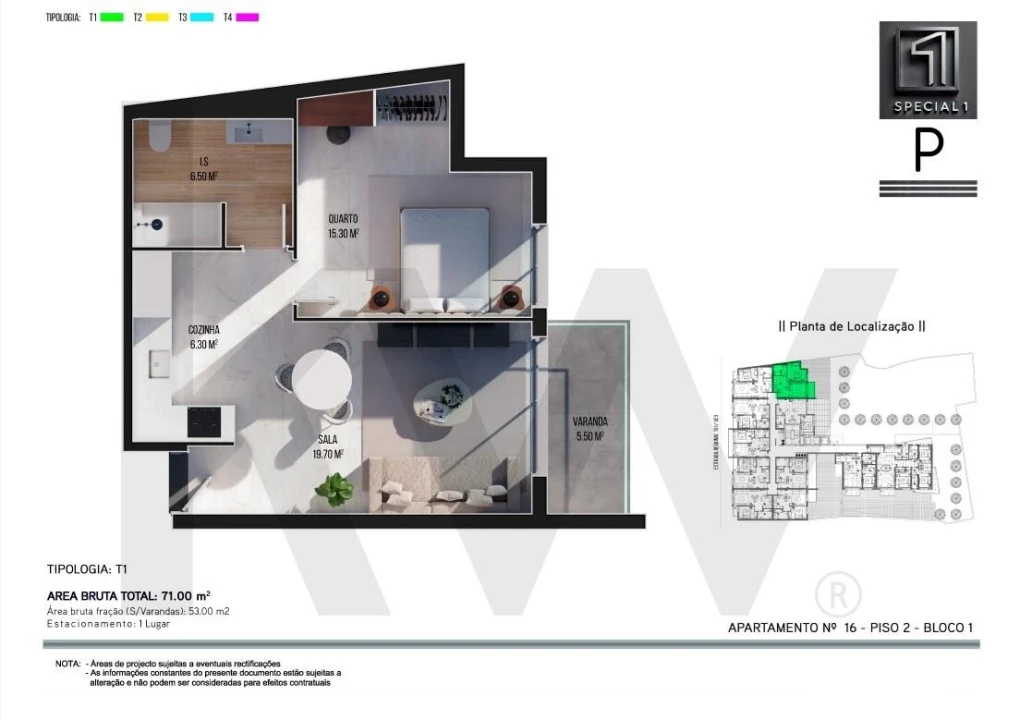 Apartamento T1 para Venda em Ribeira Brava Foto 13