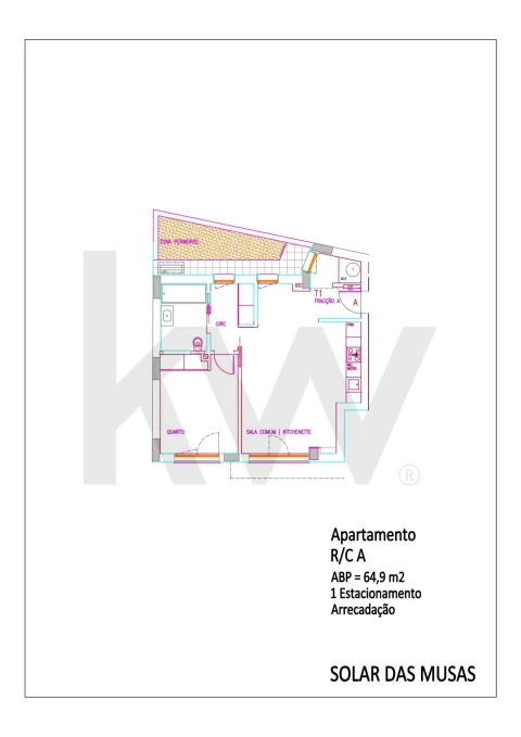 Apartamento T1 para Venda em Alcantara