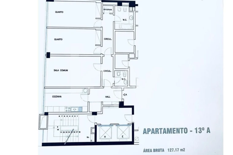 Apartamento T2 para Venda em Santo António Foto 24