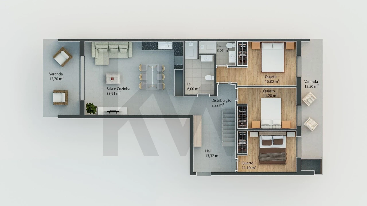 Apartamento T3 para Venda em Nazare Foto 15