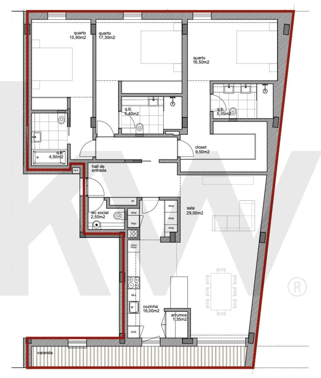 Apartamento T3 para Venda em Aguas Santas Foto 19
