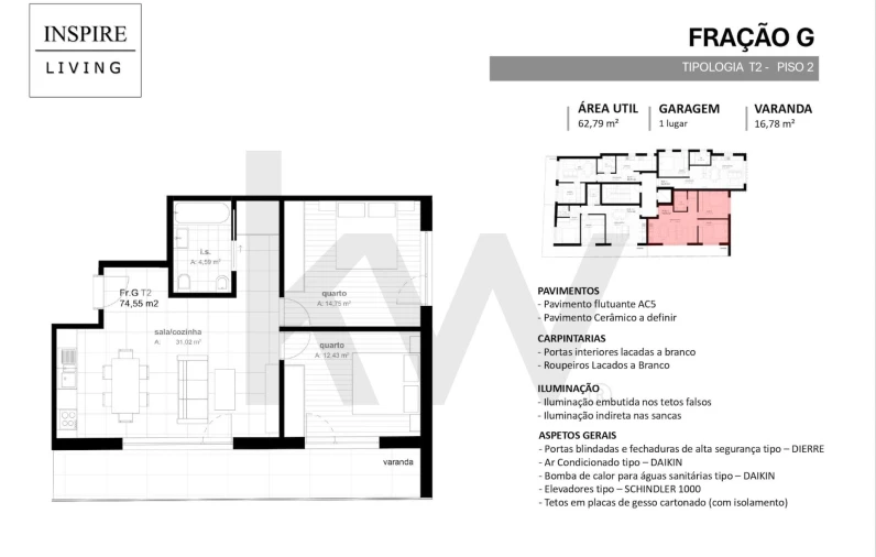 Apartamento T2 para Venda em Viseu Foto 10