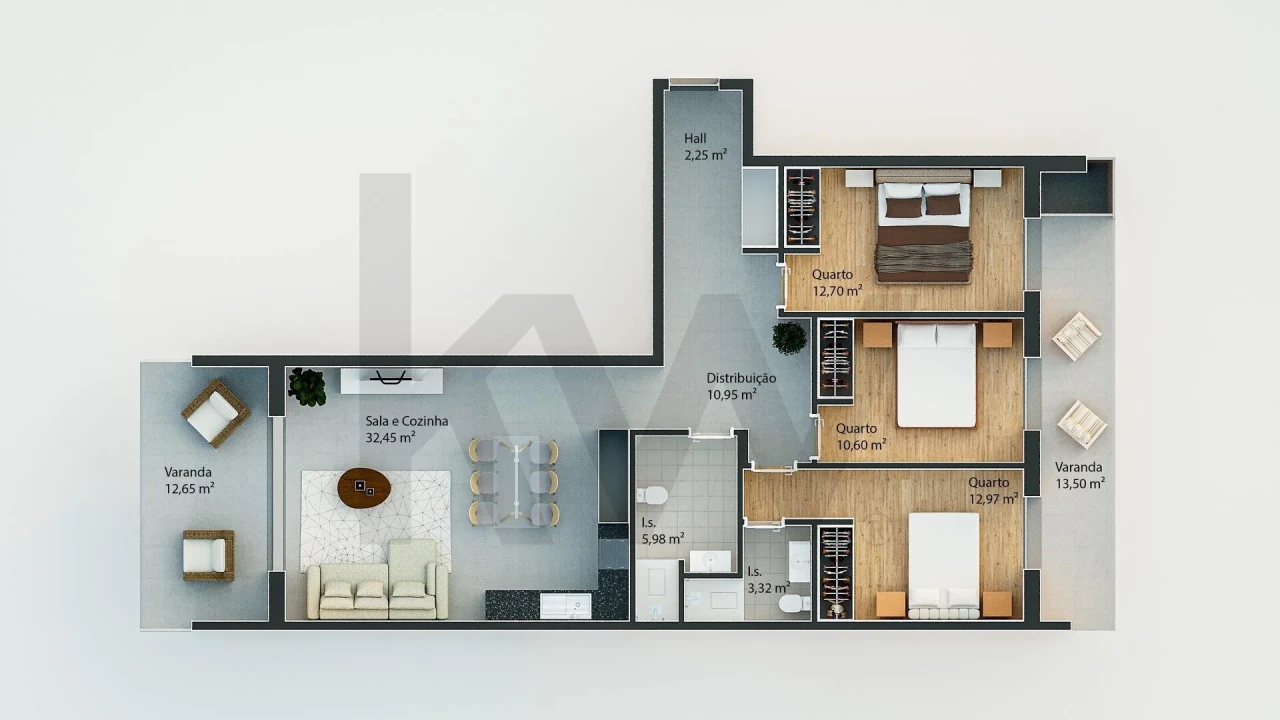 Apartamento T3 para Venda em Nazare Foto 9