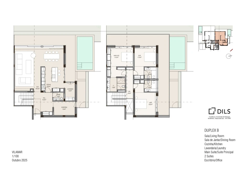 Apartamento T4 para Venda em Carcavelos e Parede Planta 2