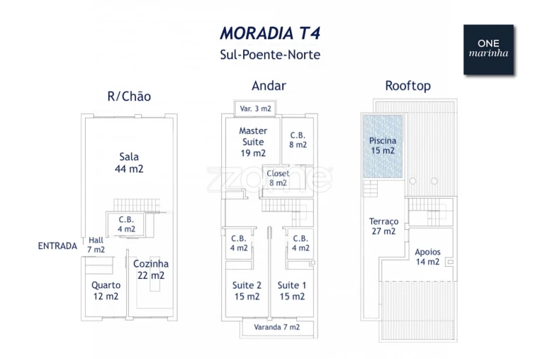 Moradia T4 para Venda em Madalena Planta 1