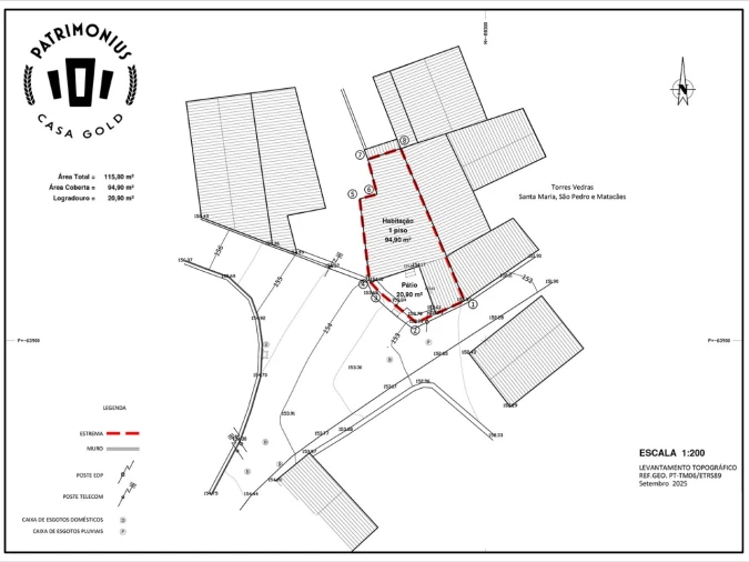Moradia T2 para Venda em Carvoeira e Carmões Planta 1