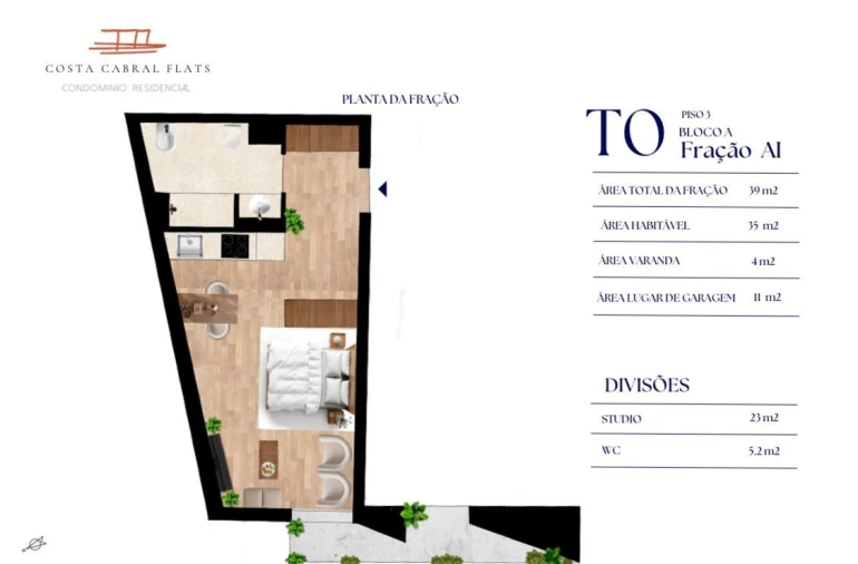 Apartamento T0 para Venda em Paranhos Foto 18