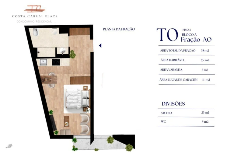 Apartamento T0 para Venda em Paranhos Foto 19