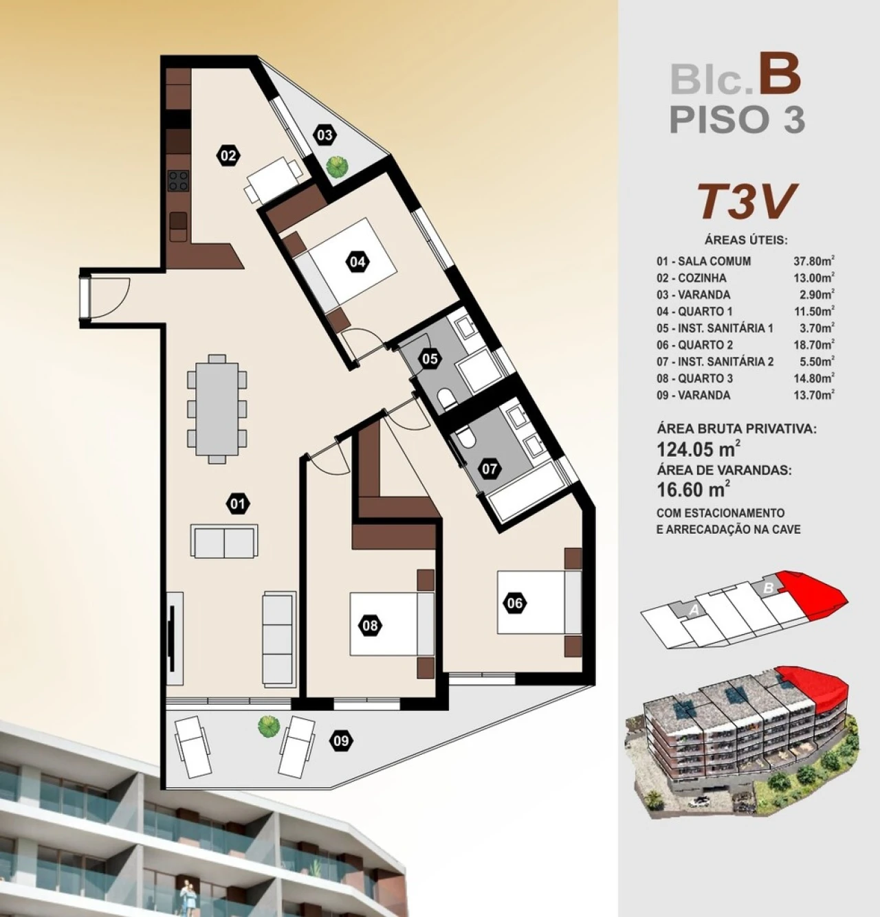 Apartamento T3 para Venda em Camara de Lobos Foto 12