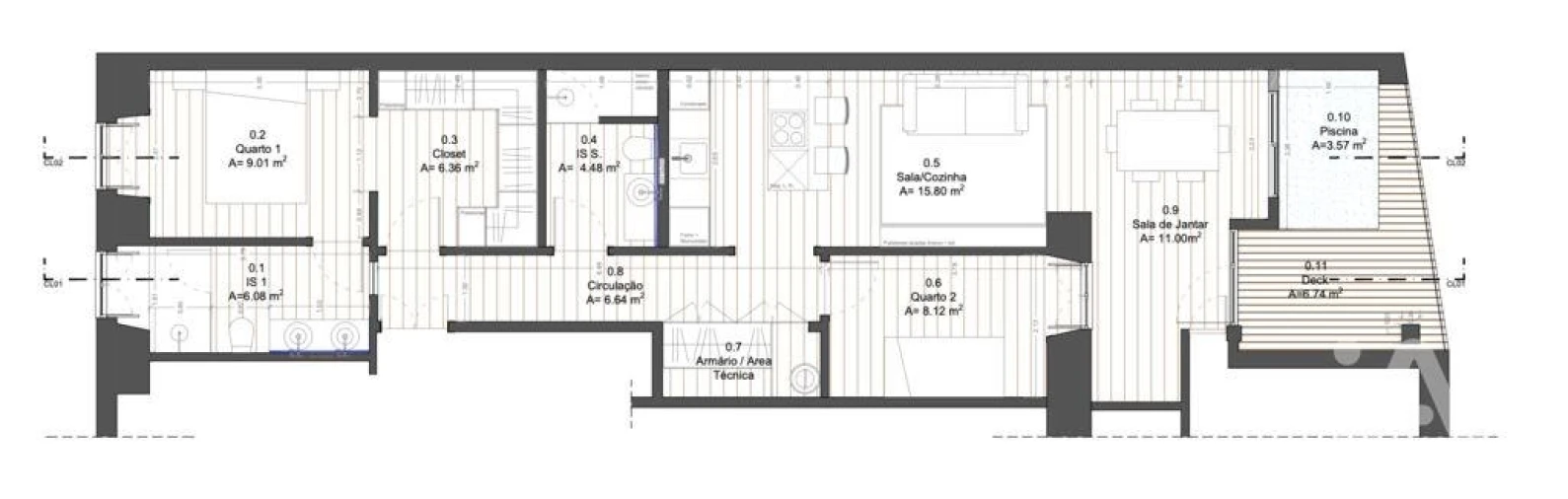 Apartamento T2 para Venda em Estrela Foto 20