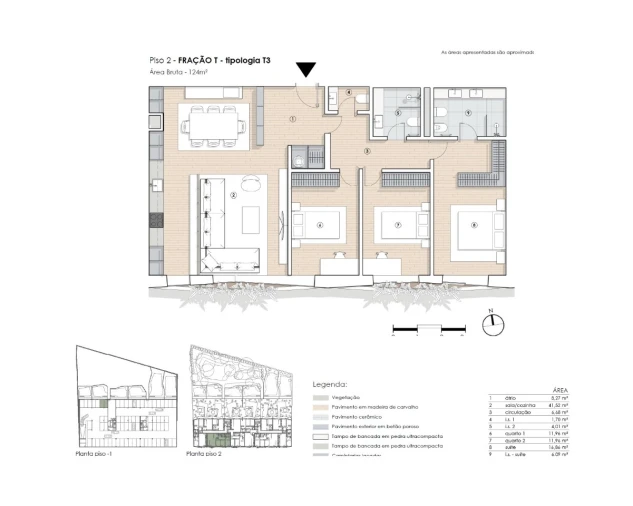 Apartamento T3 para Venda em Paranhos Planta 1