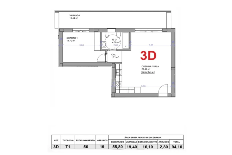 Apartamento T1 para Venda em Quarteira Foto 16
