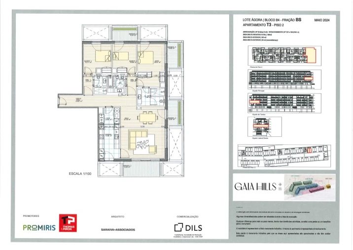 Apartamento T3 para Venda em Santa Marinha e São Pedro da Afurada Planta 1