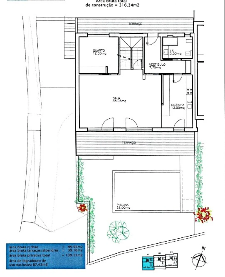 Moradia para Venda em Alcabideche Planta 1