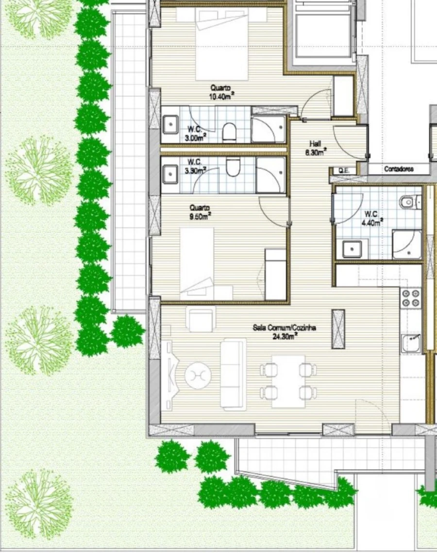 Apartamento T2 para Venda em Laranjeiro e Feijó Planta 1