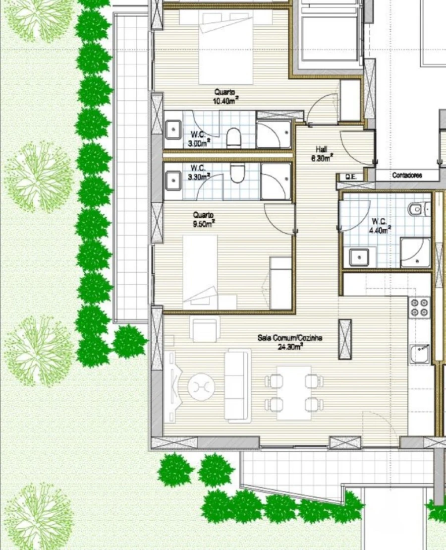 Apartamento T2 para Venda em Laranjeiro e Feijó Planta 1