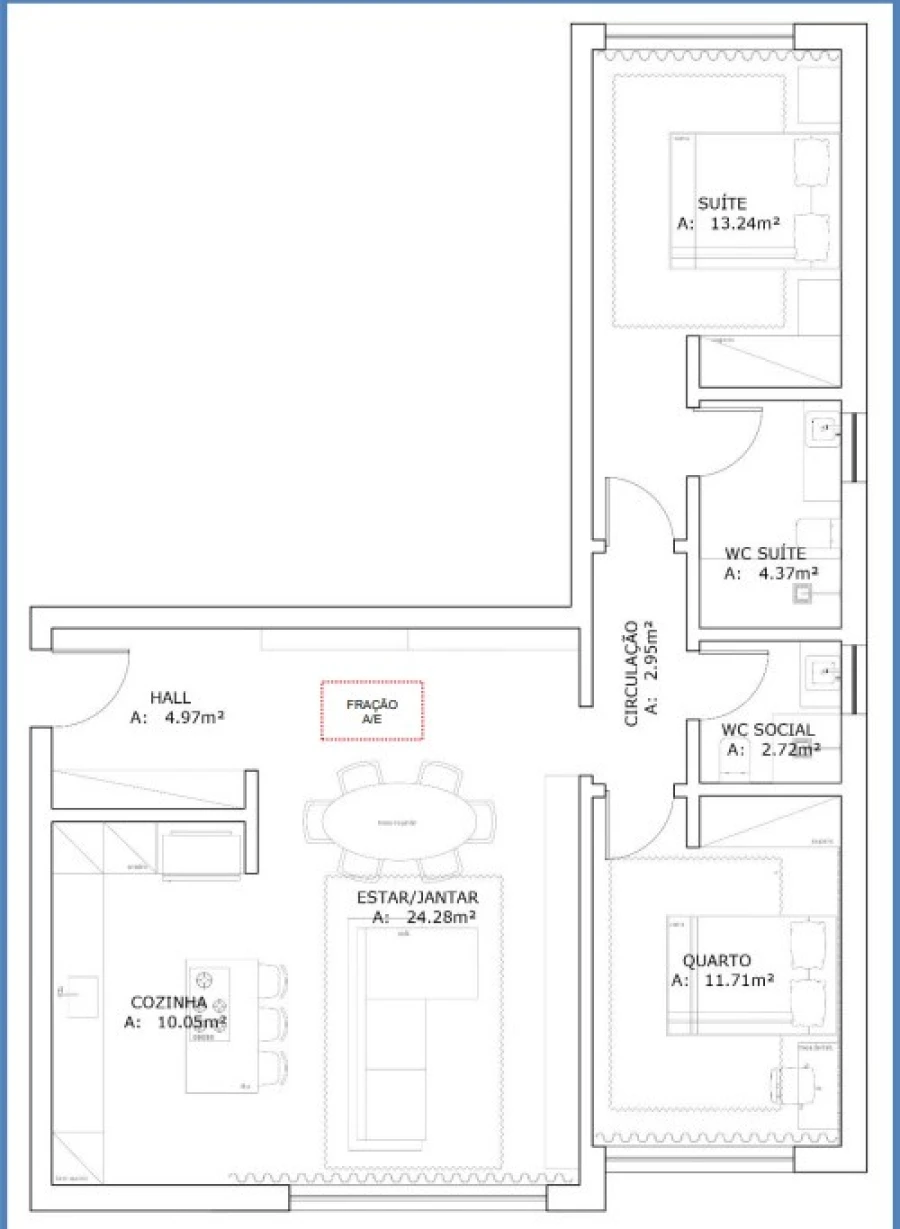 Apartamento T2 para Venda em Charneca de Caparica e Sobreda Planta 1