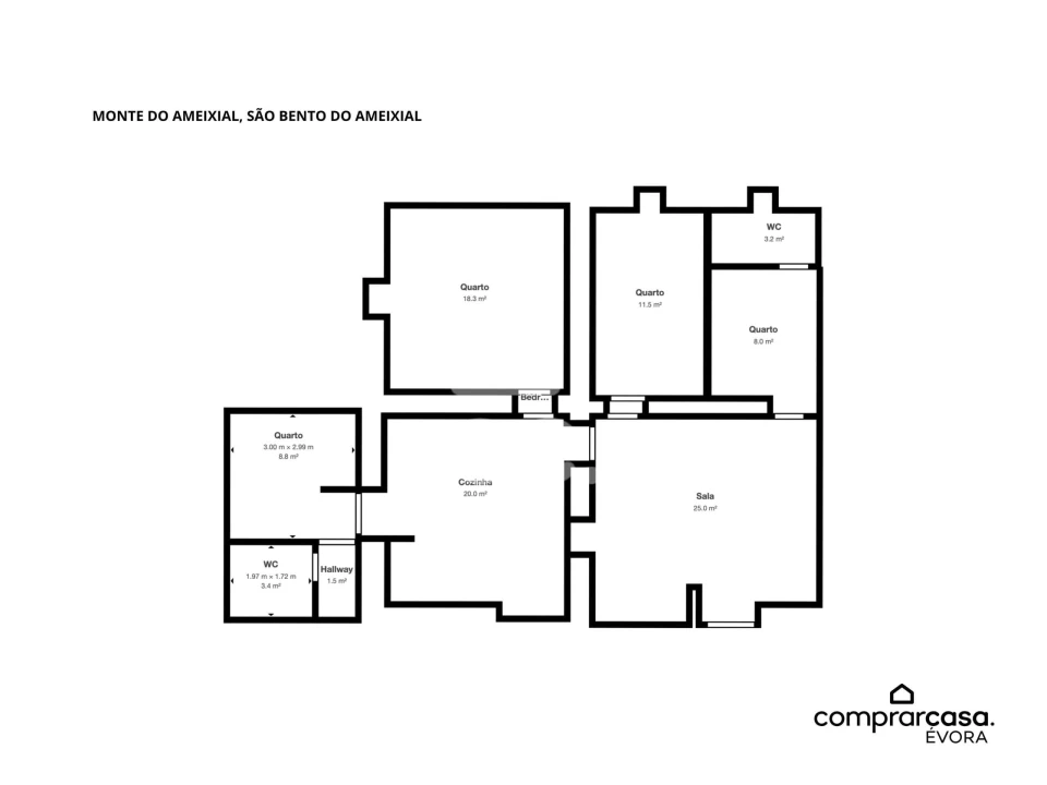Quinta T3 para Venda em Ameixial (Santa Vitória e São Bento) Foto 26